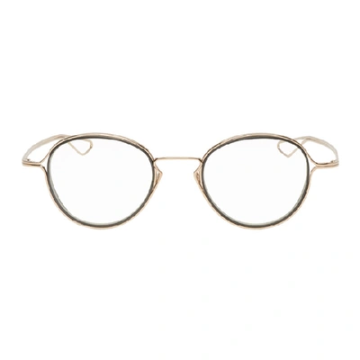 Dita Gold Haliod Glasses In Gold/black