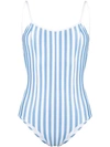 Sian Swimwear Maria Striped Swimsuit In Blue