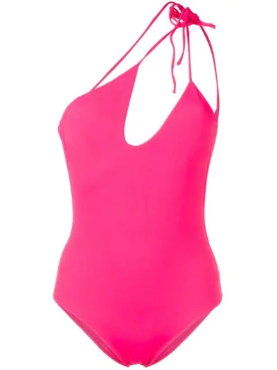 Sian Swimwear Asymmetric Swimsuit In Pink