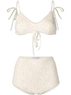 Sian Swimwear Daisy Print Swim Set In White