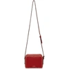 Valentino Garavani Rockstud Leather Crossbody Bag In Rouge Pur