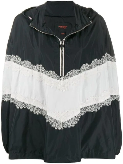 Giambattista Valli Lace Detail Hoodie - Black