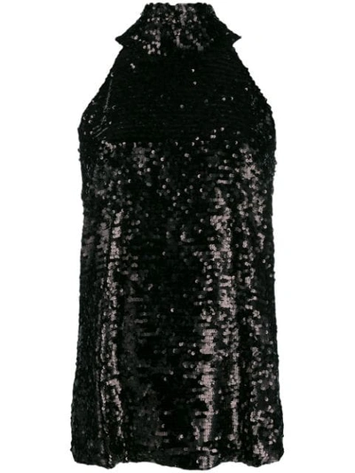 Galvan Sequin Embellished Blouse - Black