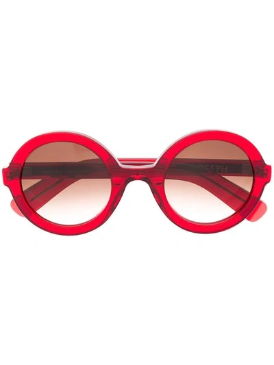 Joseph Brook Round Frame Sunglasses In Rot