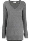 Equipment V-neck Jumper In Grey