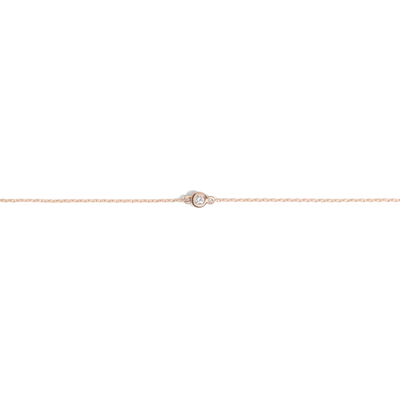Aurate Birthstone Anklet In Gold/ Pink