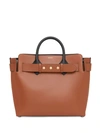Burberry The Medium Leather Triple Stud Belt Bag In Malt Brown