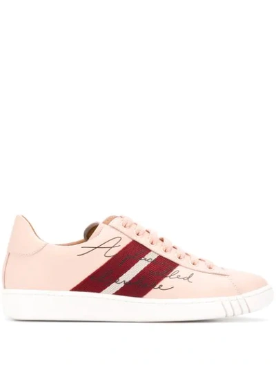 Bally Stripe Low-top Sneakers In Pink