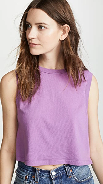 Agolde Nocturne Cotton Muscle Tee In Luna