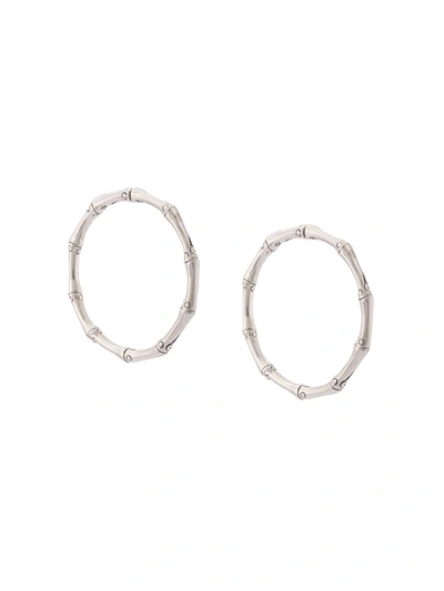 John Hardy 'bamboo' Medium Hoop Earrings In Silver