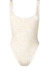 Sian Swimwear Daisy Print Swimsuit In White