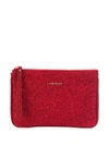 Lancaster Glitter Clutch Bag In Red
