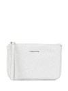 Lancaster Clutch Im Glitter-look In Silver