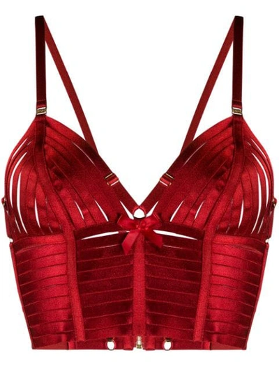 Bordelle Multi-strap Webbed Bra - Red