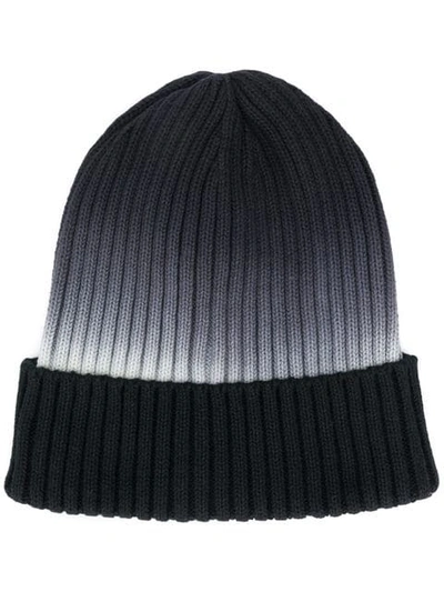 Yohji Yamamoto Ombré Print Beanie In Black