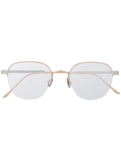 Cartier Oval Frame Glasses In Gold