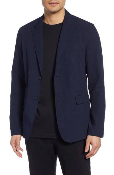 Theory Men's Saratoga Two-button Crushed Seer Blazer In Eclipse