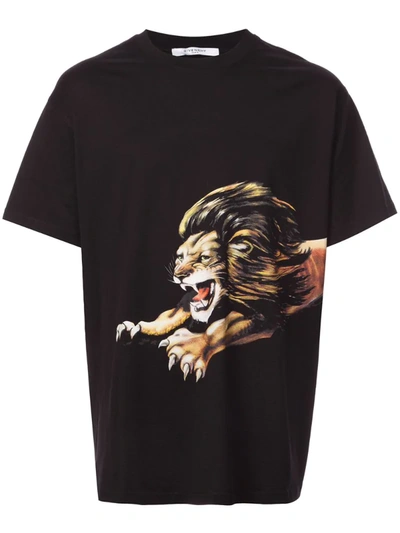 Givenchy Black Lion Graphic T-shirt