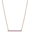 Kendra Scott Kelsey Bar Pendant Necklace W/ Opal In Lavender Opal