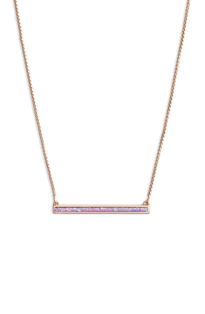 Kendra Scott Kelsey Bar Pendant Necklace W/ Opal In Lavender Opal