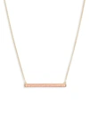 Kendra Scott Kelsey Bar Pendant Necklace W/ Opal In Gold Coral Kyocera Opal