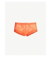 Hanky Panky Signature Stretch-lace Boyshort Briefs In 70q Tangelo