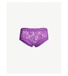 Hanky Panky Signature Stretch-lace Boyshort Briefs In 51g Vibrant Violet