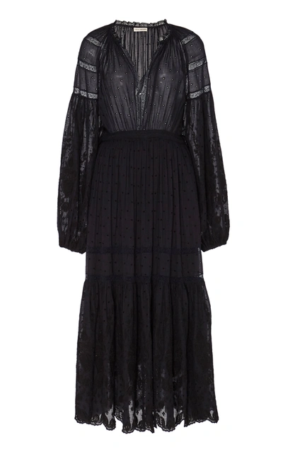 Ulla Johnson Bettina Cotton Eyelet Dress In Black