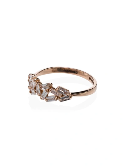 Suzanne Kalan 18k Rose Gold Firework Diamond Ring In Metallic