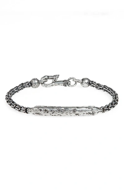 John Varvatos Artisan Id Bracelet In Metallic Silver