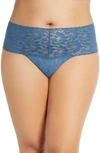 Hanky Panky Retro Thong In Storm Cloud Blue