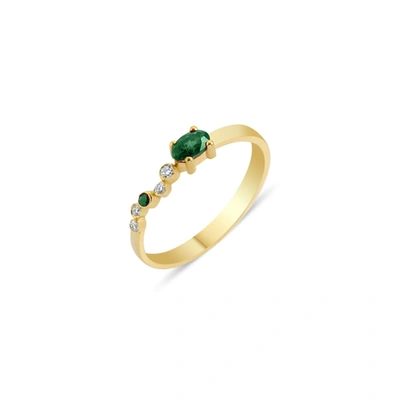 Gfg Jewellery Seraphina Emerald Wing Ring