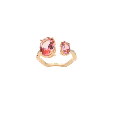 Atelier Swarovski Arc-en-ciel Ring Pink Topaz Size 52