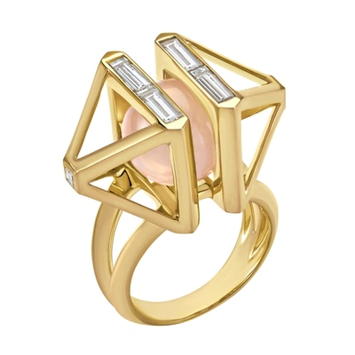 Atelier Swarovski Double Diamond Cocktail Ring Created Diamonds