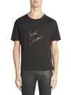 Saint Laurent T-shirt With Logo Animalier Print In Black