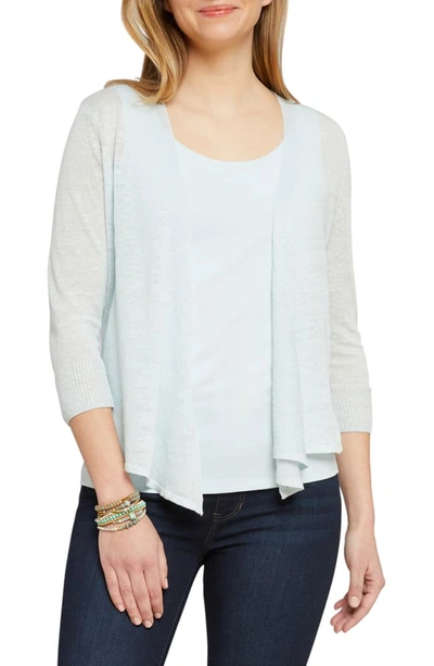 Nic + Zoe 4-way Lightweight Cardigan In Blue Light