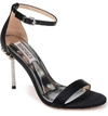Badgley Mischka Women's Vicia Embellished Satin High-heel Sandals In Black