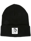 Diesel Coder Beanie In Black