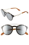 Givenchy Acetate & Metal Round Sunglasses In Silver