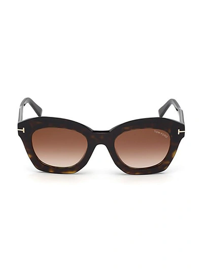 Tom Ford Women's Bardot 53mm Cat Eye Sunglasses In Havana