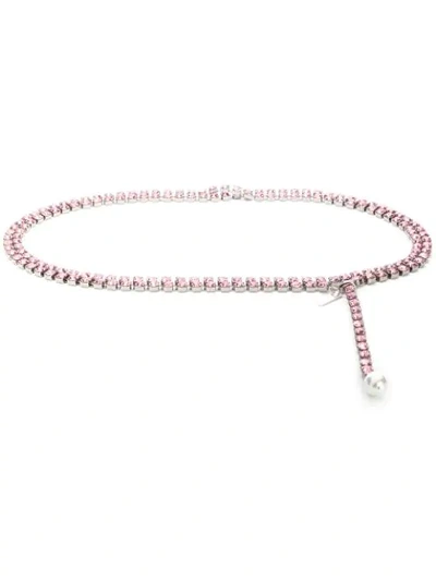 Christopher Kane Pearl Cupchain Belt In Pink