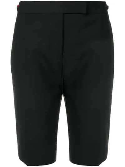 Thom Browne Grosgrain Tipping Skinny Short In Black