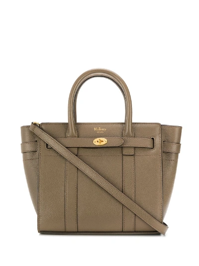Mulberry Small Bayswater Leather Tote In Brown
