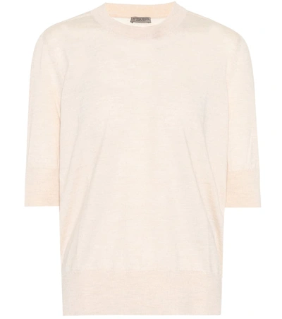 Bottega Veneta Women's Linen Short-sleeve Tee In Ivory