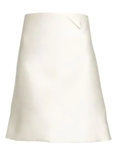 Bottega Veneta Scuba Duchesse A-line Skirt In White