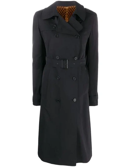 Liska Mink Fur Trench Coat In Black
