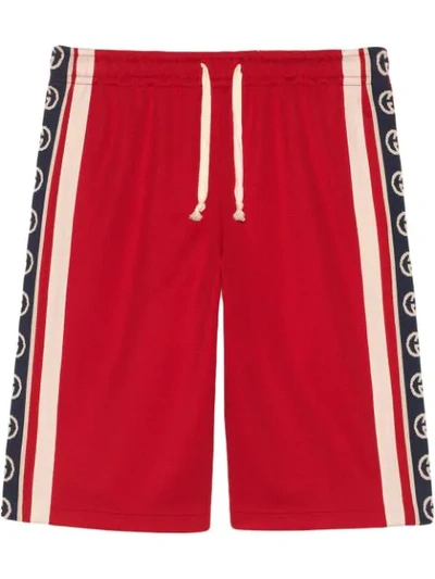 Gucci Technical Jersey Shorts In Red