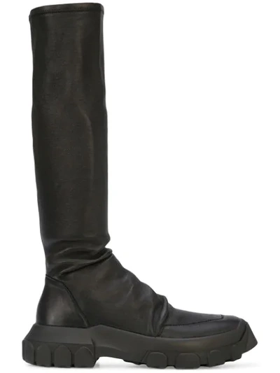 Rick Owens Tractor Sock Boots In Black