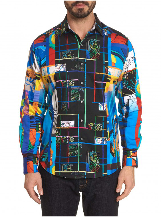 Robert Graham Men's Blindfold Sport Shirt Size: 4xl By In Multicolor ...