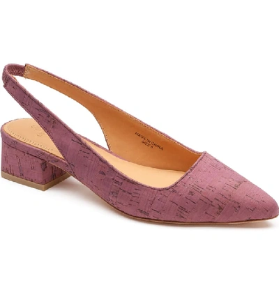 Bill Blass Samara Slingback Cork Pumps In Lavender